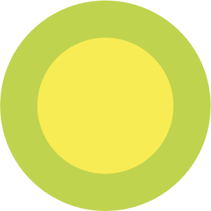 pegatina de circulo amarillo con borde verde