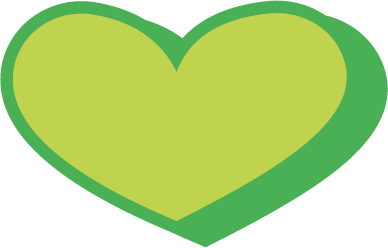 pegatina de corazon verde